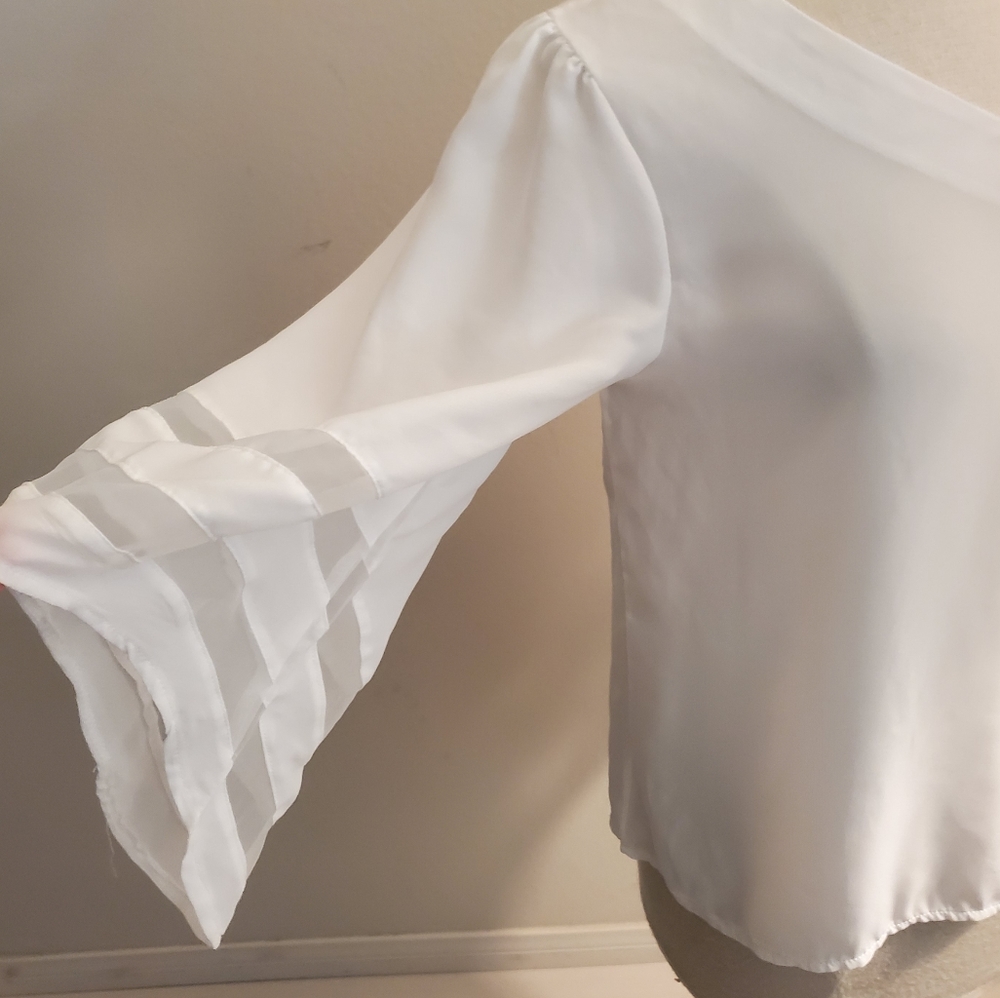 CBR white blouse with bell sleeves *NWOT*